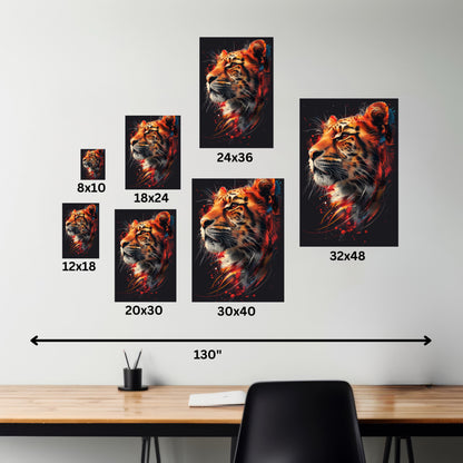 Tiger - Illustration  Canvas Gallery Wraps