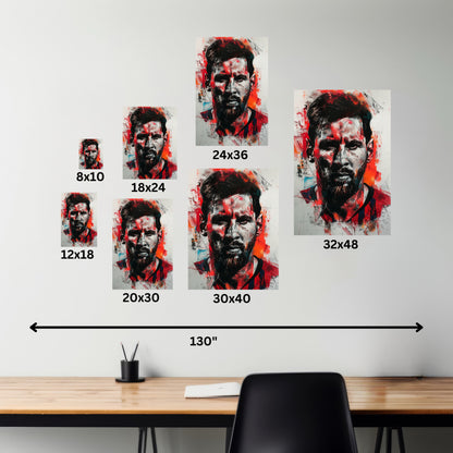 Lionel Messi Abstract Illustration - Canvas Print with frames