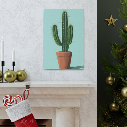 Cactus Plant - Illustration Canvas Gallery Wraps