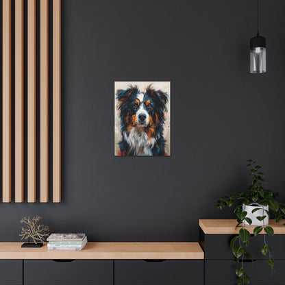 Border Collie Dog - Abstract Illustration Canvas Gallery Wraps