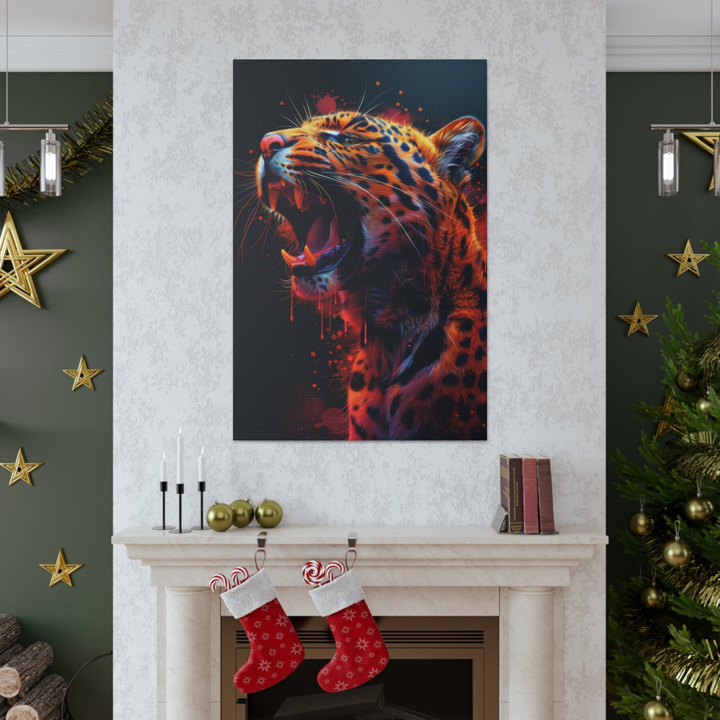 Cheetah - Illustration Canvas Gallery Wraps