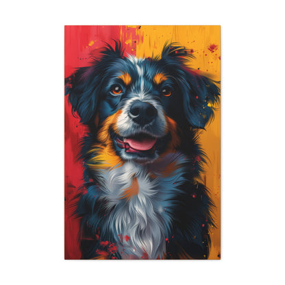 Border Collie Dog - Illustration Canvas Gallery Wraps