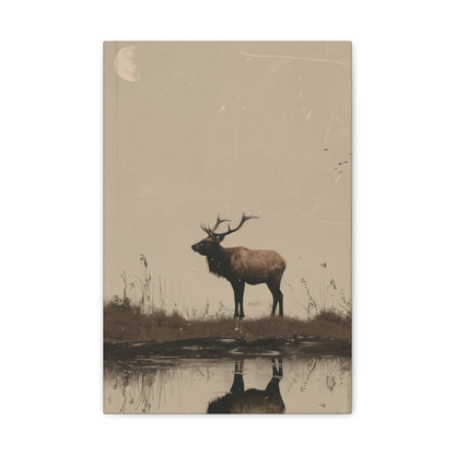 Moose Digital Illustration Canvas Gallery Wraps