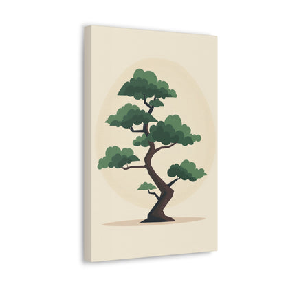 Bonsai Tree - Illustration Canvas Gallery Wraps