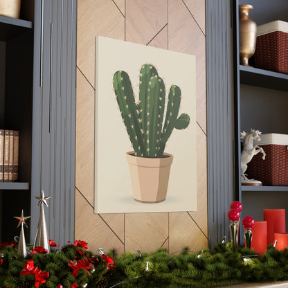 Cactus Plant - Illustration Canvas Gallery Wraps