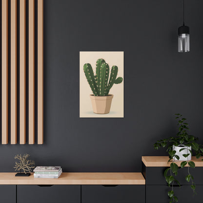 Cactus Plant - Illustration Canvas Gallery Wraps