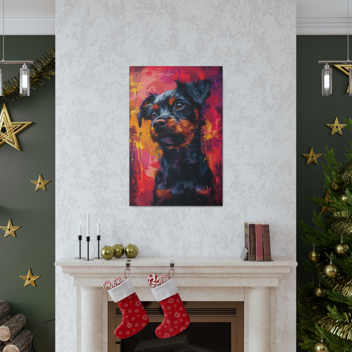 Terrier Dog - Illustration Canvas Gallery Wraps