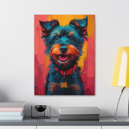 Terrier Dog - Abstract Illustration Canvas Gallery Wraps