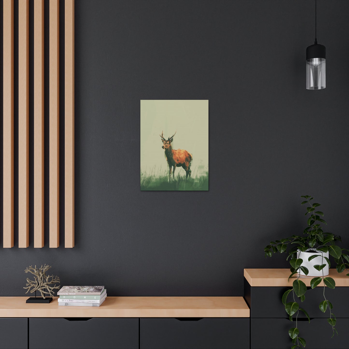 Reindeer Digital Illustration Canvas Gallery Wraps