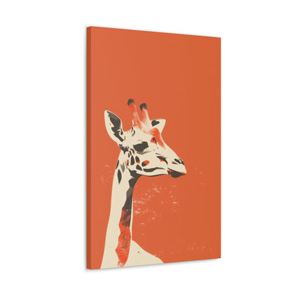 Giraffe Digital Illustration Canvas Gallery Wraps