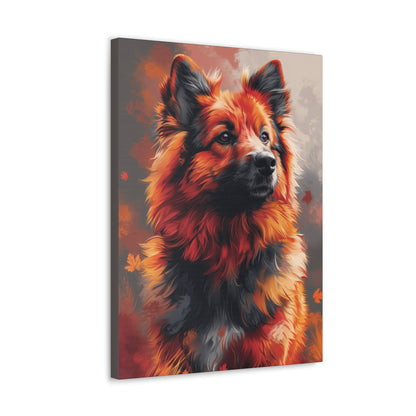 Papillon Dog - Abstract Illustration Canvas Gallery Wraps