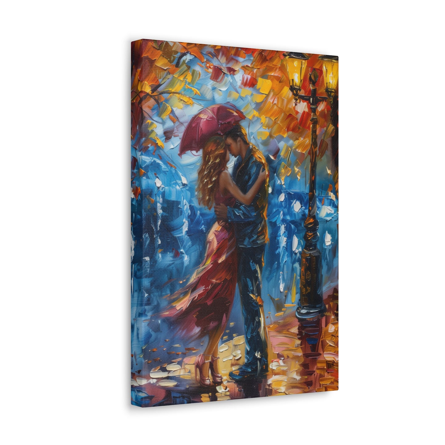 Couple - Leonid Afremov Style Digital Oil Painting Canvas Gallery Wraps