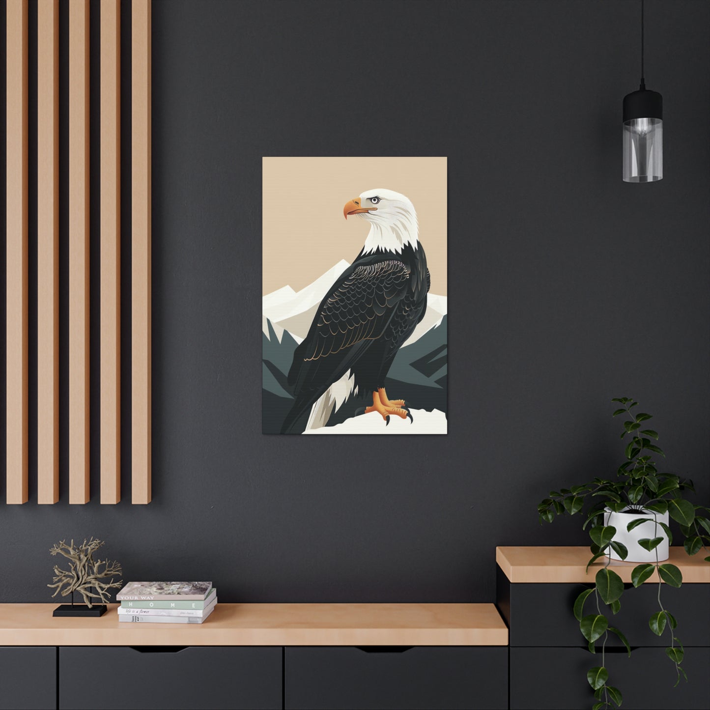 Bald Eagle Digital Illustration Canvas Gallery Wraps