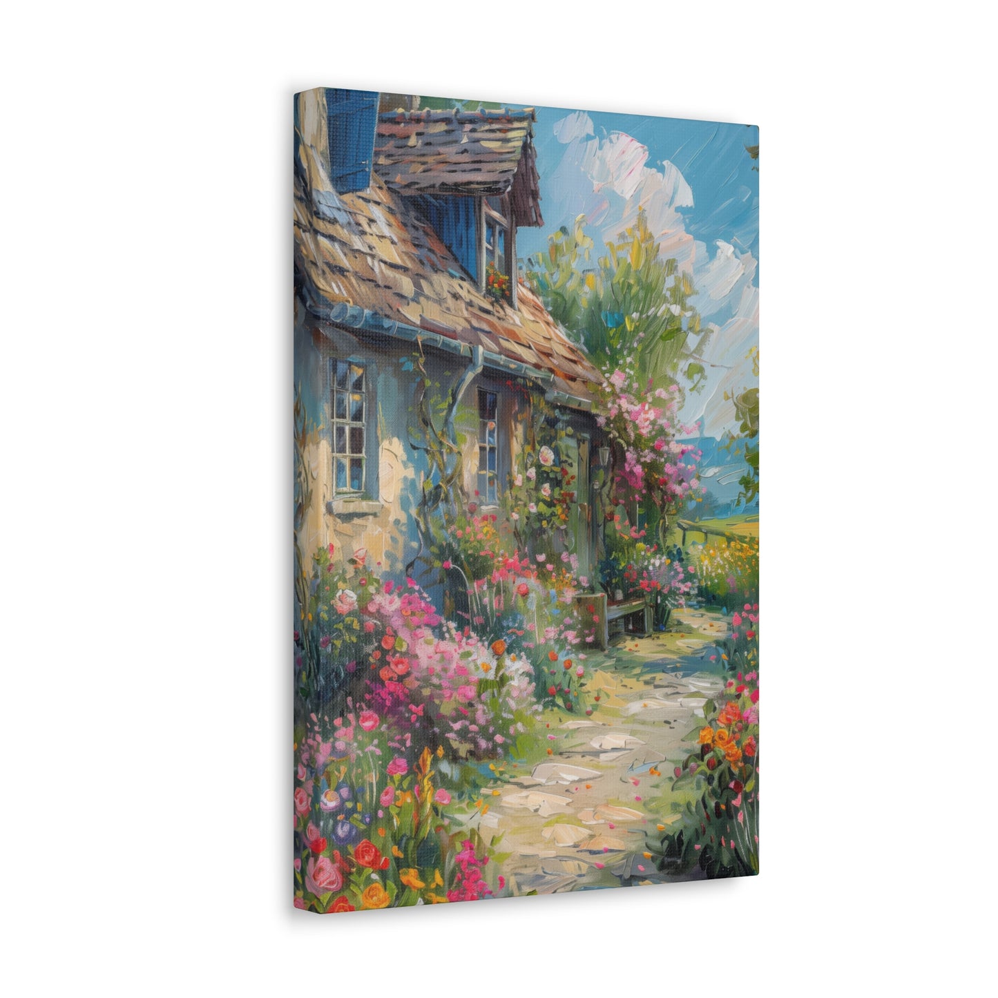 French country side whimsical Digital Oil Painting Print Canvas Gallery Wraps