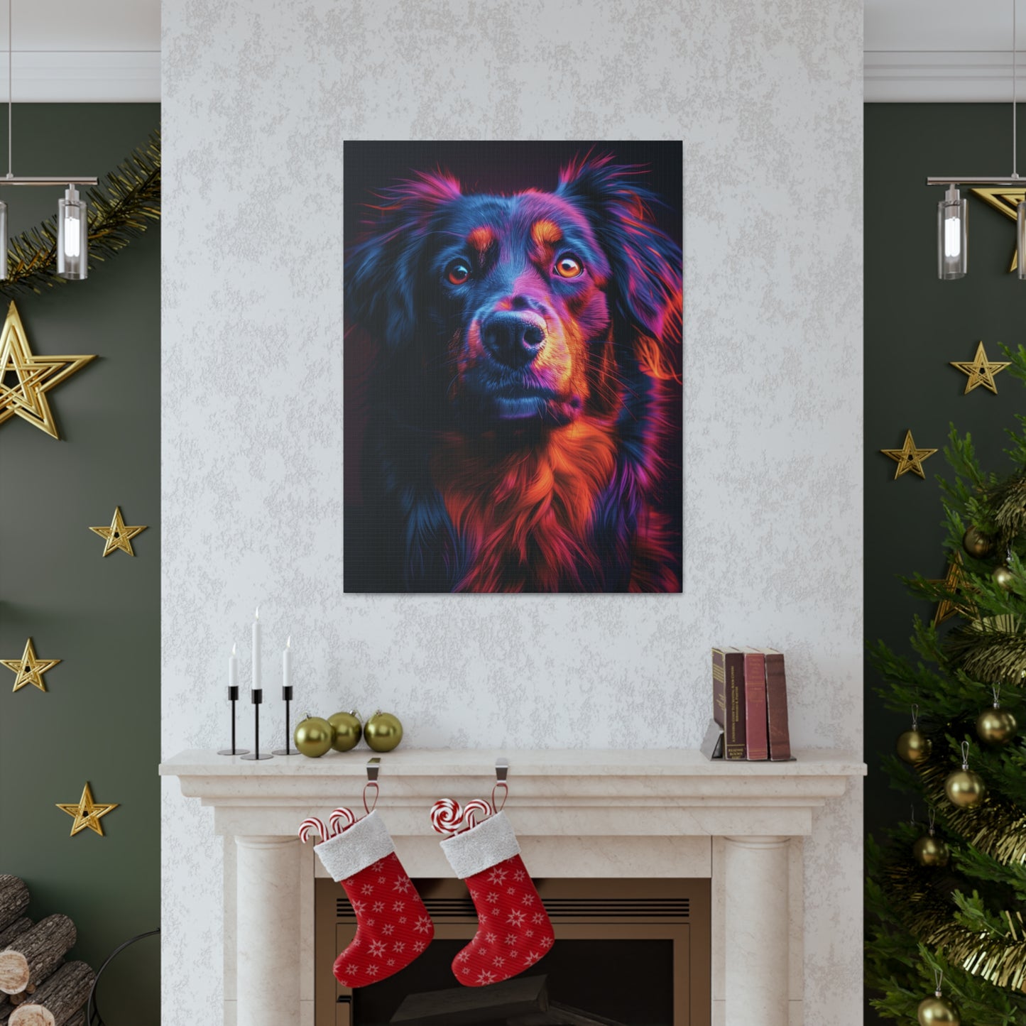 Labrador Dog - Abstract Illustration Canvas Gallery Wraps