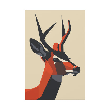 Reindeer with antlers Digital Illustration Canvas Gallery Wraps