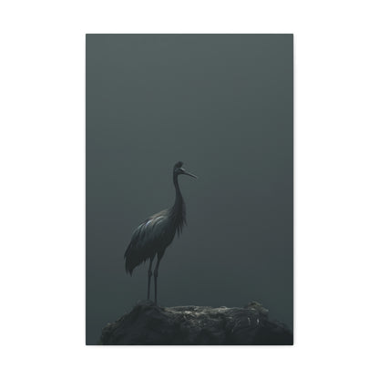 Egret Digital Illustration Canvas Gallery Wraps