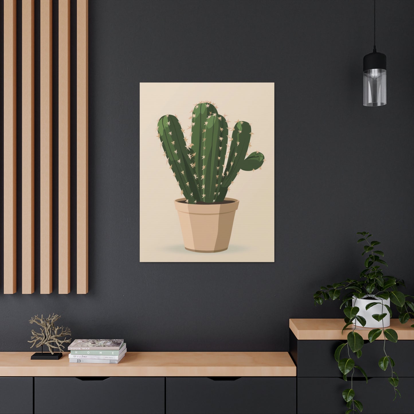 Cactus Plant - Illustration Canvas Gallery Wraps