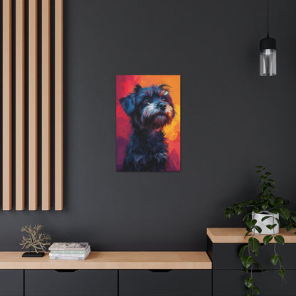 Rottweiler Dog - Abstract Illustration Canvas Gallery Wraps