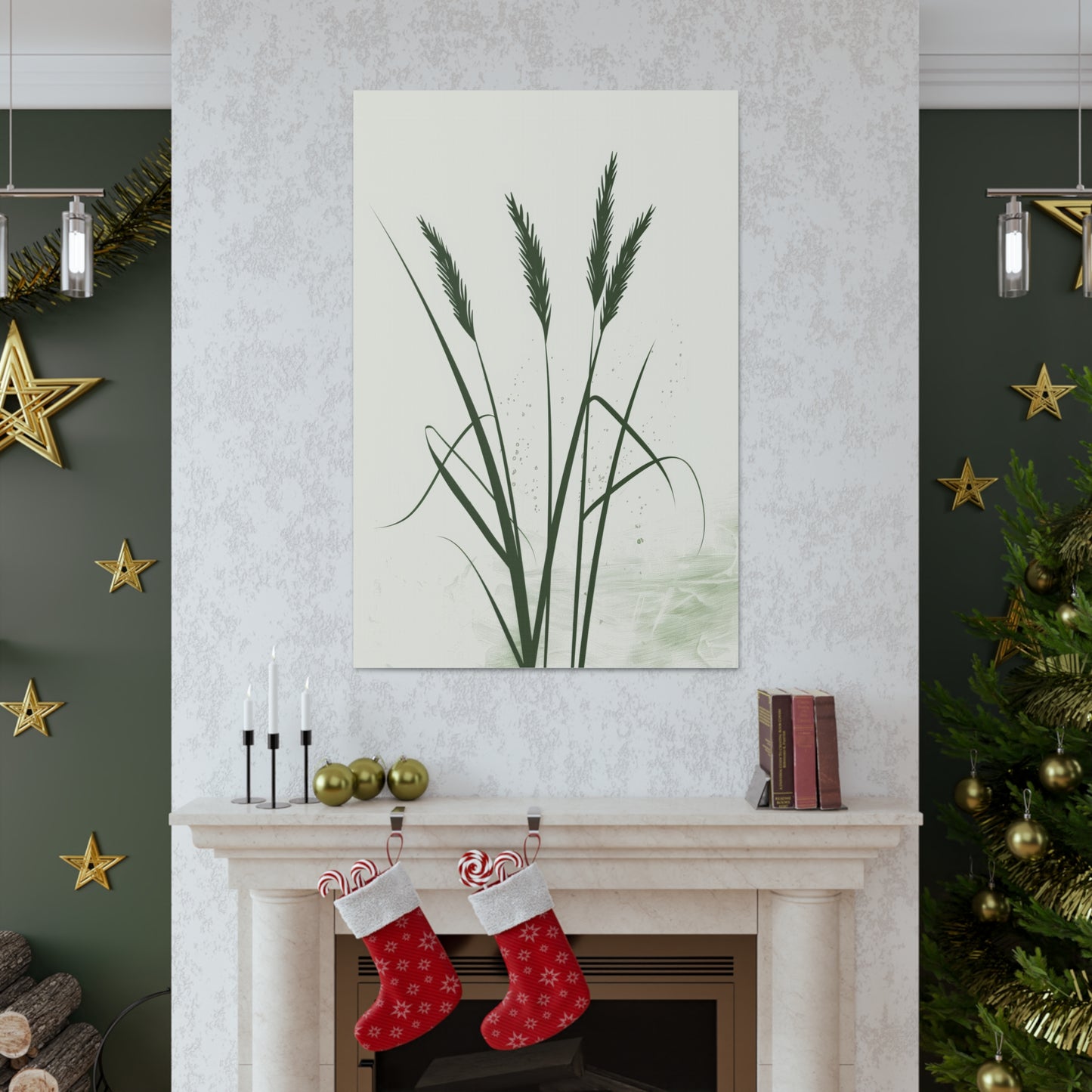 Grass Plant - Illustration Canvas Gallery Wraps