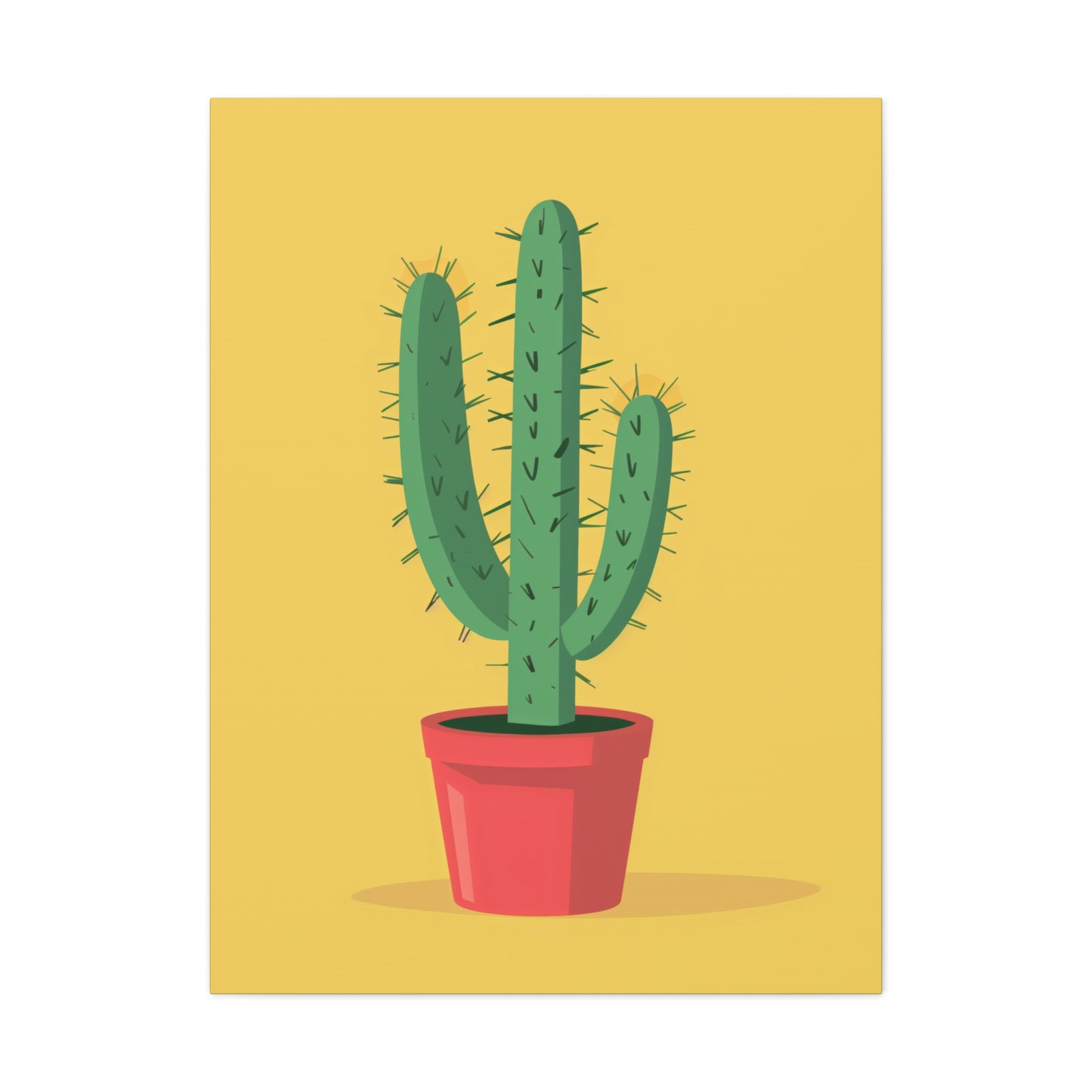 Cactus Plant - Illustration Canvas Gallery Wraps