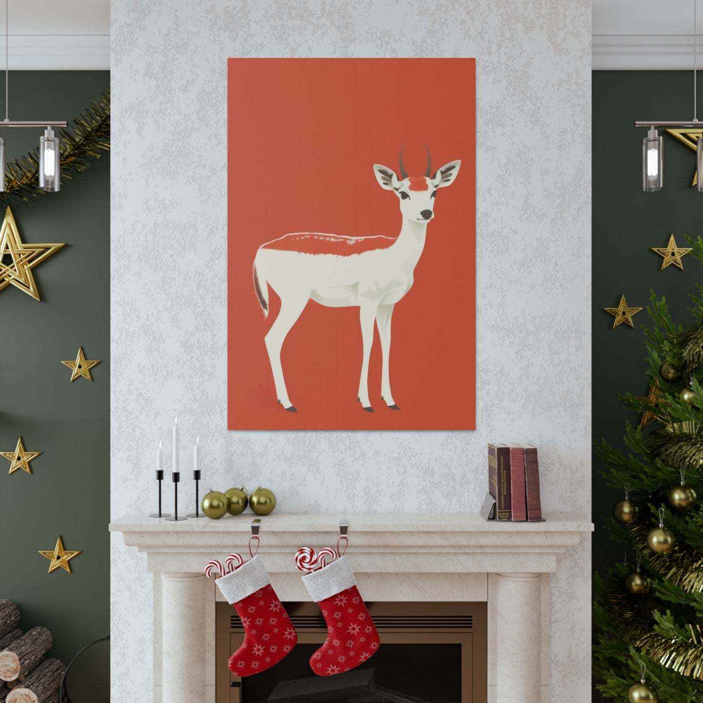 Deer Digital Illustration Canvas Gallery Wraps