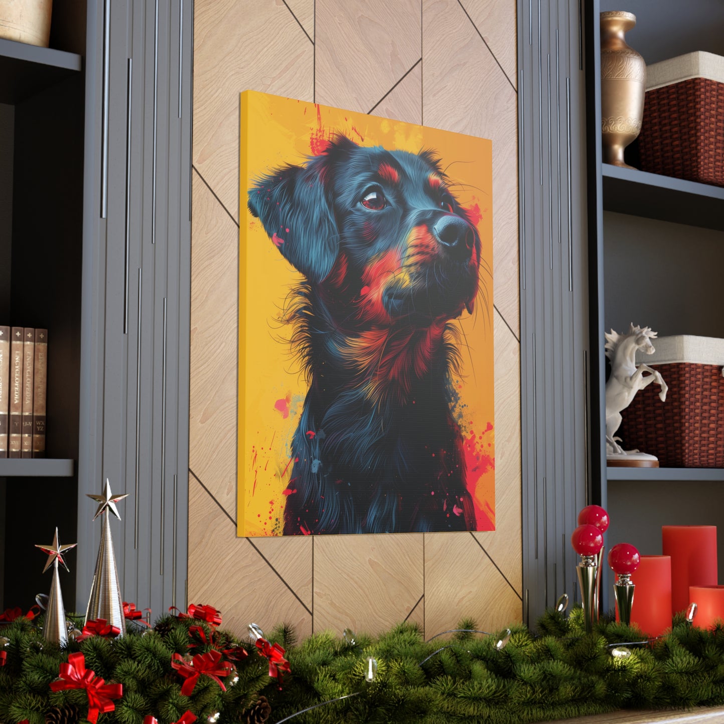 Labrador Dog - Abstract Illustration Canvas Gallery Wraps