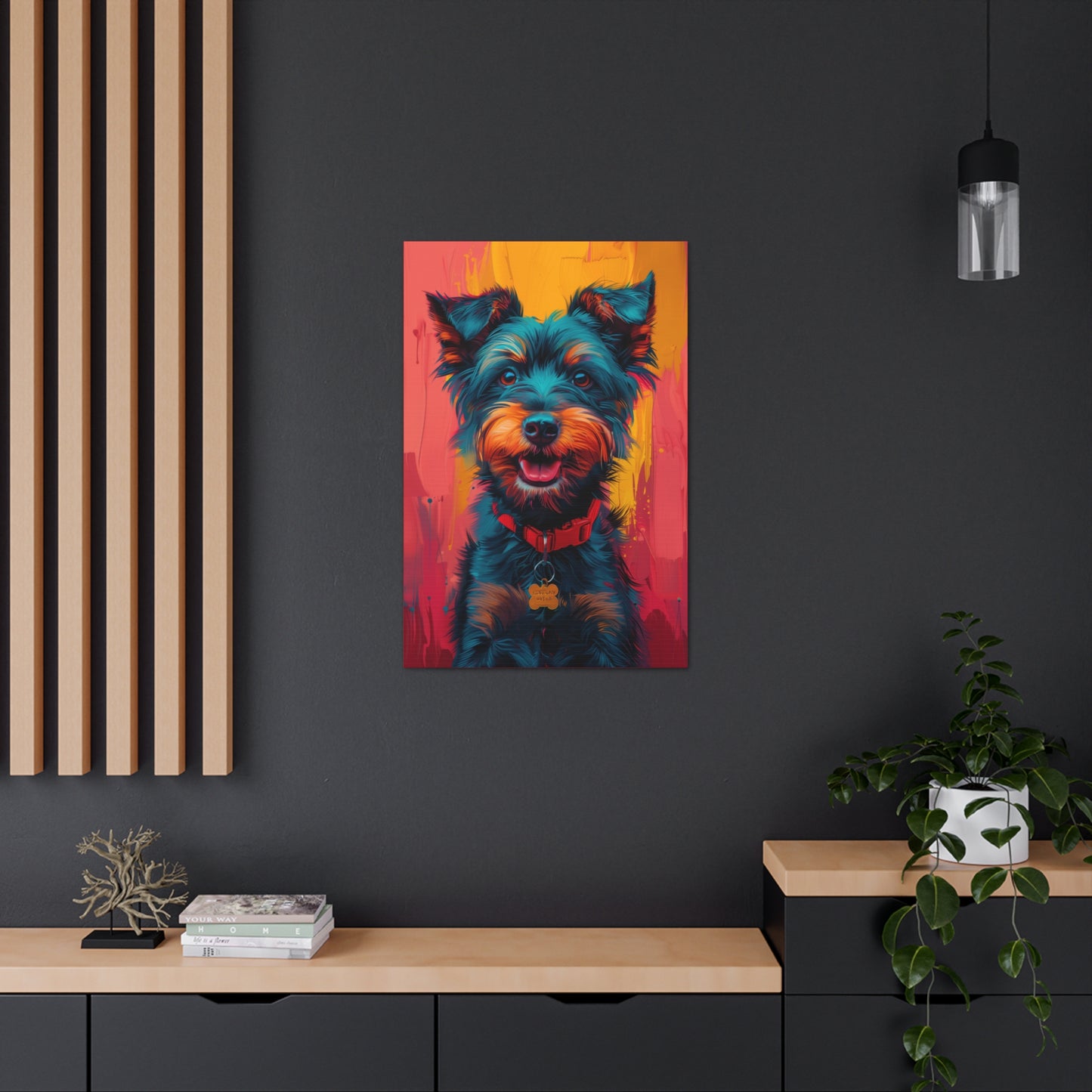 Terrier Dog - Abstract Illustration Canvas Gallery Wraps