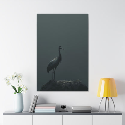 Egret Digital Illustration Canvas Gallery Wraps