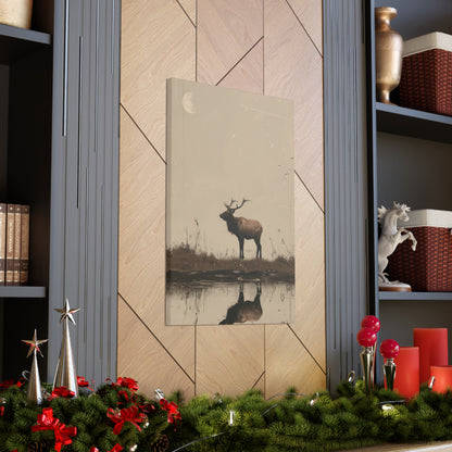 Moose Digital Illustration Canvas Gallery Wraps