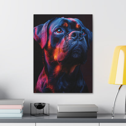 Rottweiler Dog - Abstract Illustration Canvas Gallery Wraps