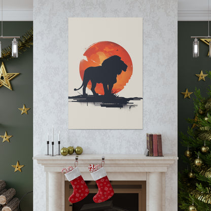 Lion Digital Illustration Canvas Gallery Wraps