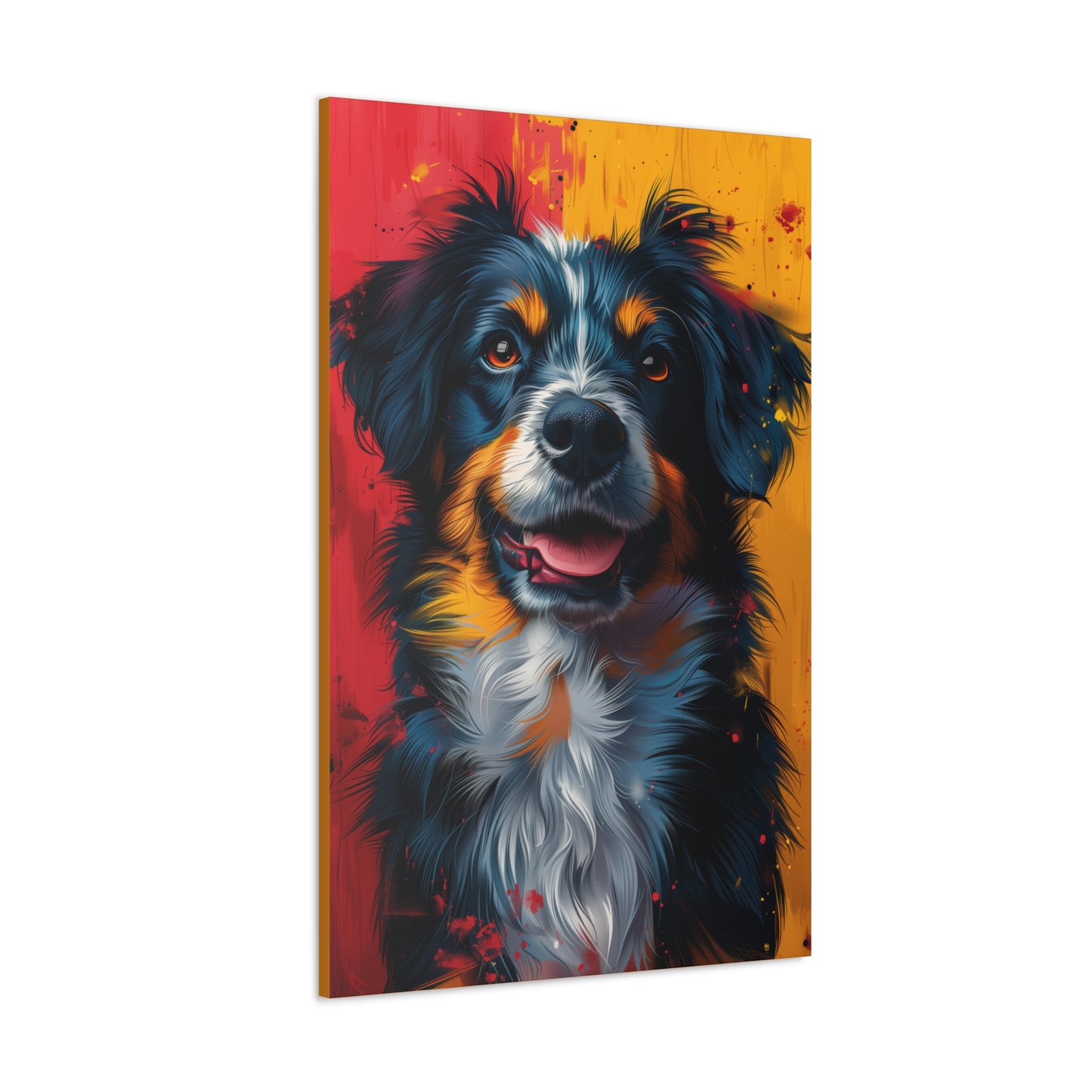 Border Collie Dog - Illustration Canvas Gallery Wraps