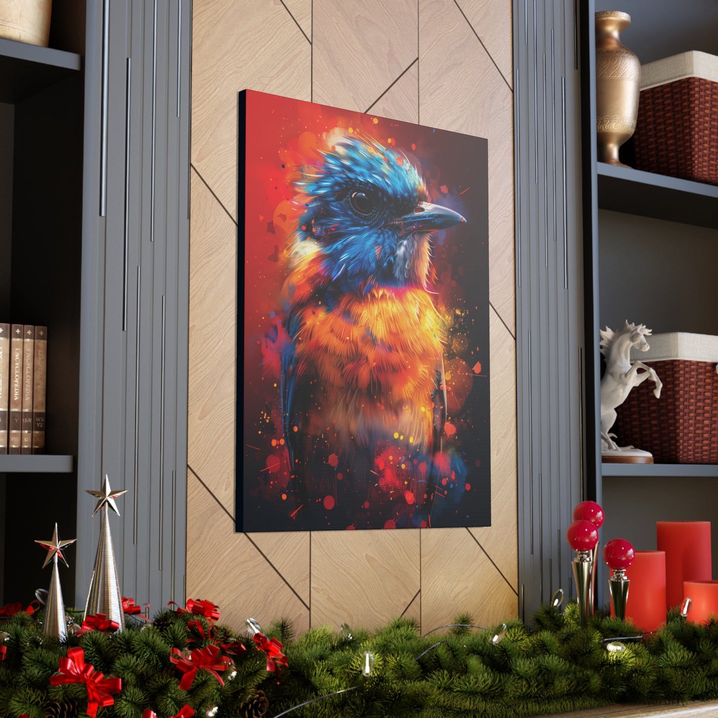 Bird Abstract - Illustration Canvas Gallery Wraps