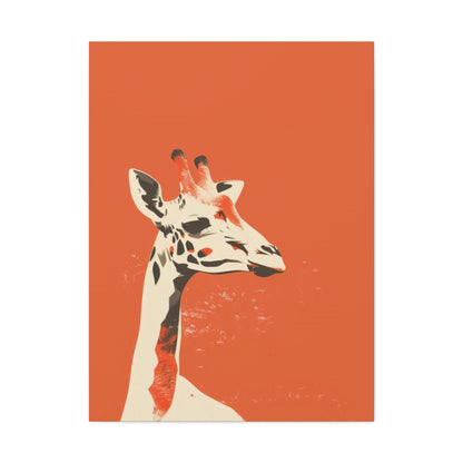 Giraffe Digital Illustration Canvas Gallery Wraps