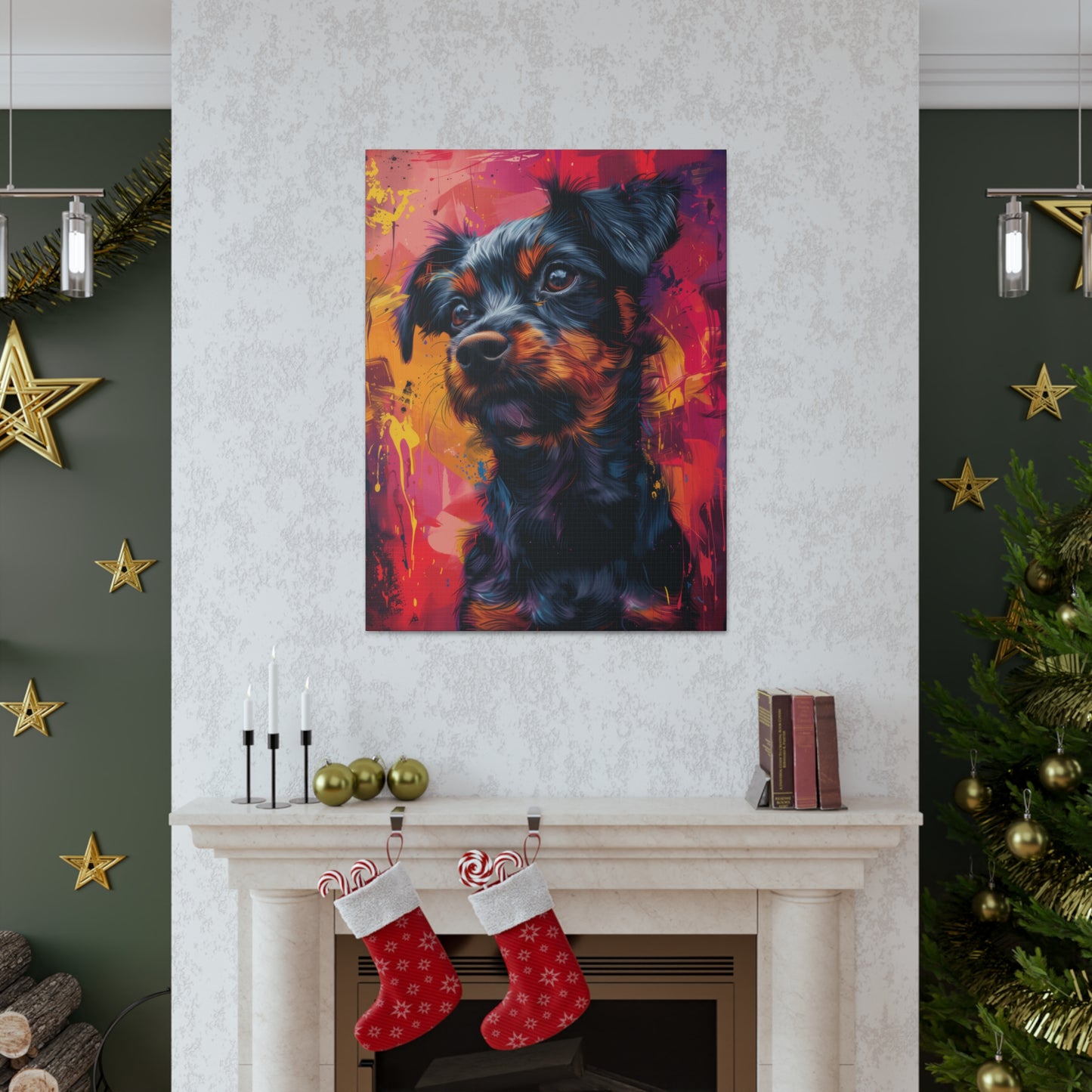 Terrier Dog - Illustration Canvas Gallery Wraps