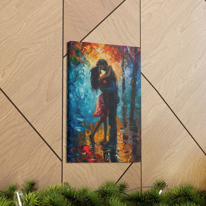 Couple - Leonid Afremov Style Digital Oil Painting Canvas Gallery Wraps