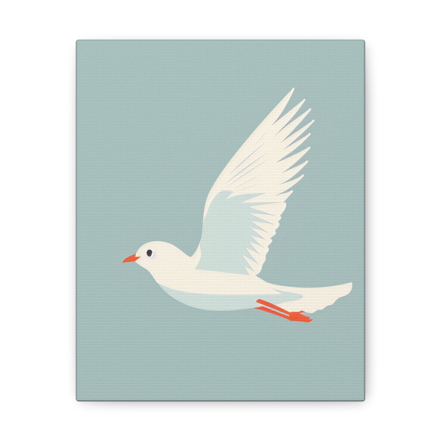 White Dove Flying Digital Illustration Canvas Gallery Wraps