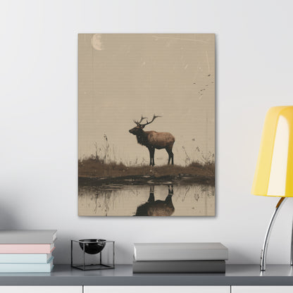 Moose Digital Illustration Canvas Gallery Wraps