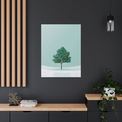 Maple Tree in Winter - Illustration Canvas Gallery Wraps