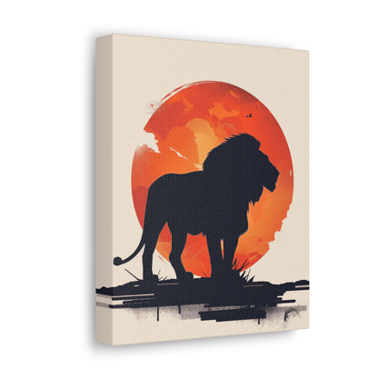 Lion Digital Illustration Canvas Gallery Wraps