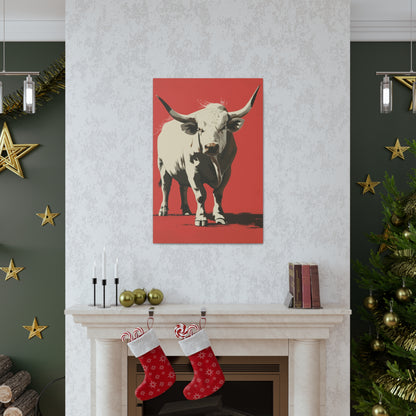 White Buffalo Digital Illustration Canvas Gallery Wraps