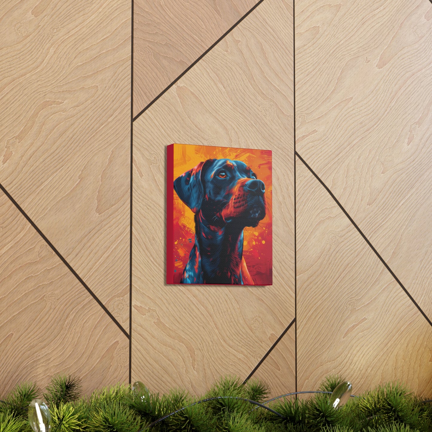 Rottweiler Dog - Abstract Illustration Canvas Gallery Wraps