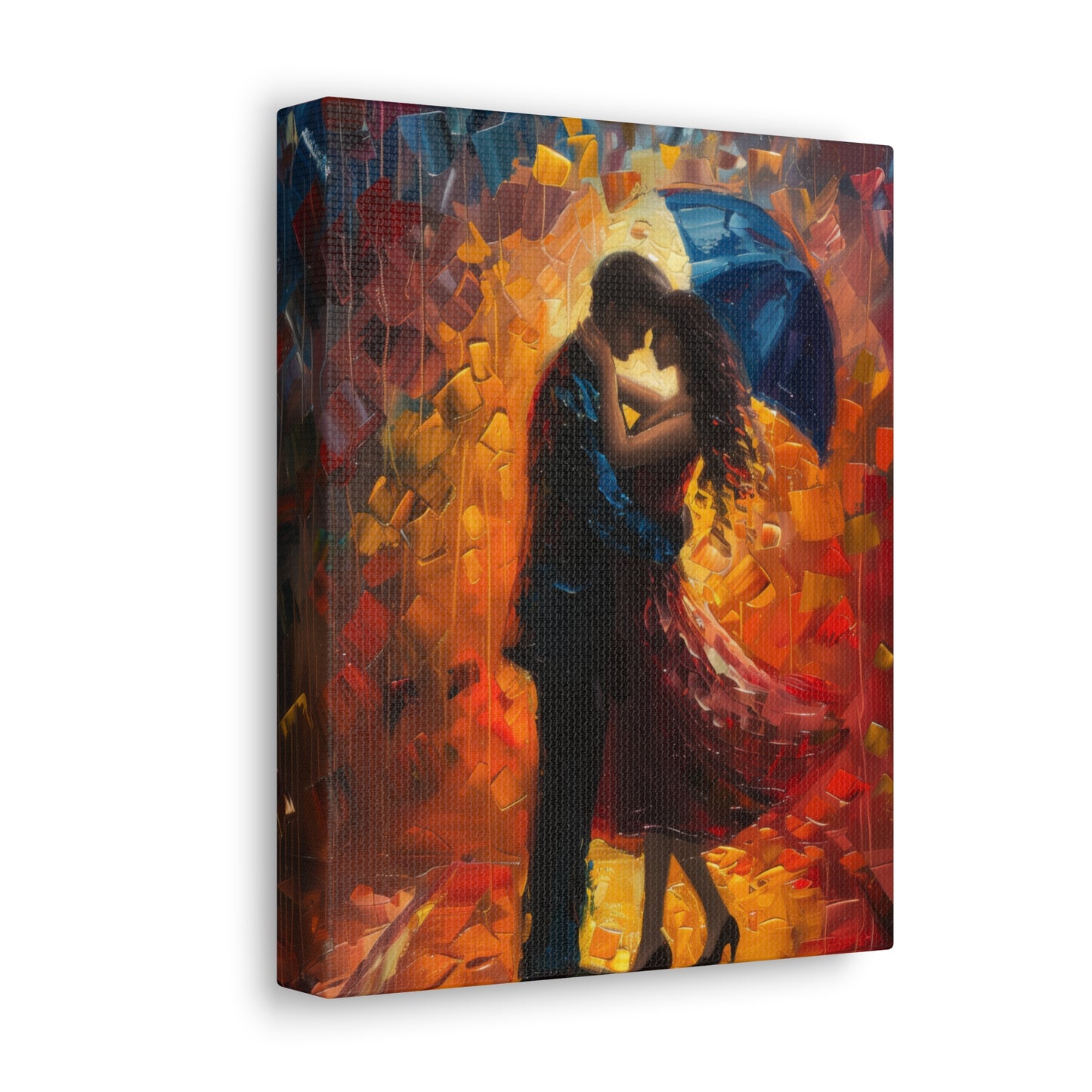 Couple - Leonid Afremov Style Digital Oil Painting Canvas Gallery Wraps