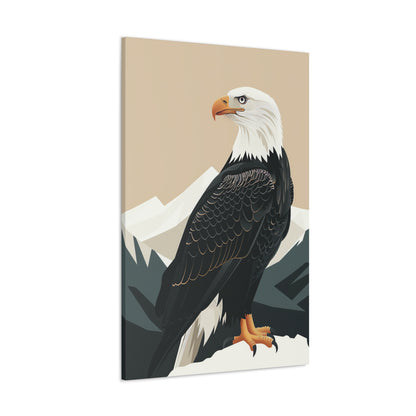 Bald Eagle Digital Illustration Canvas Gallery Wraps