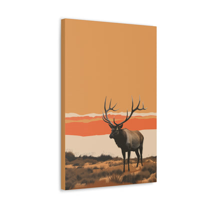 Moose - Digital Illustration Canvas Gallery Wraps