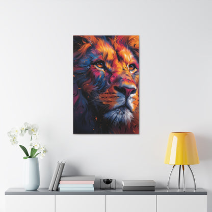 Lion - Illustration Canvas Gallery Wraps