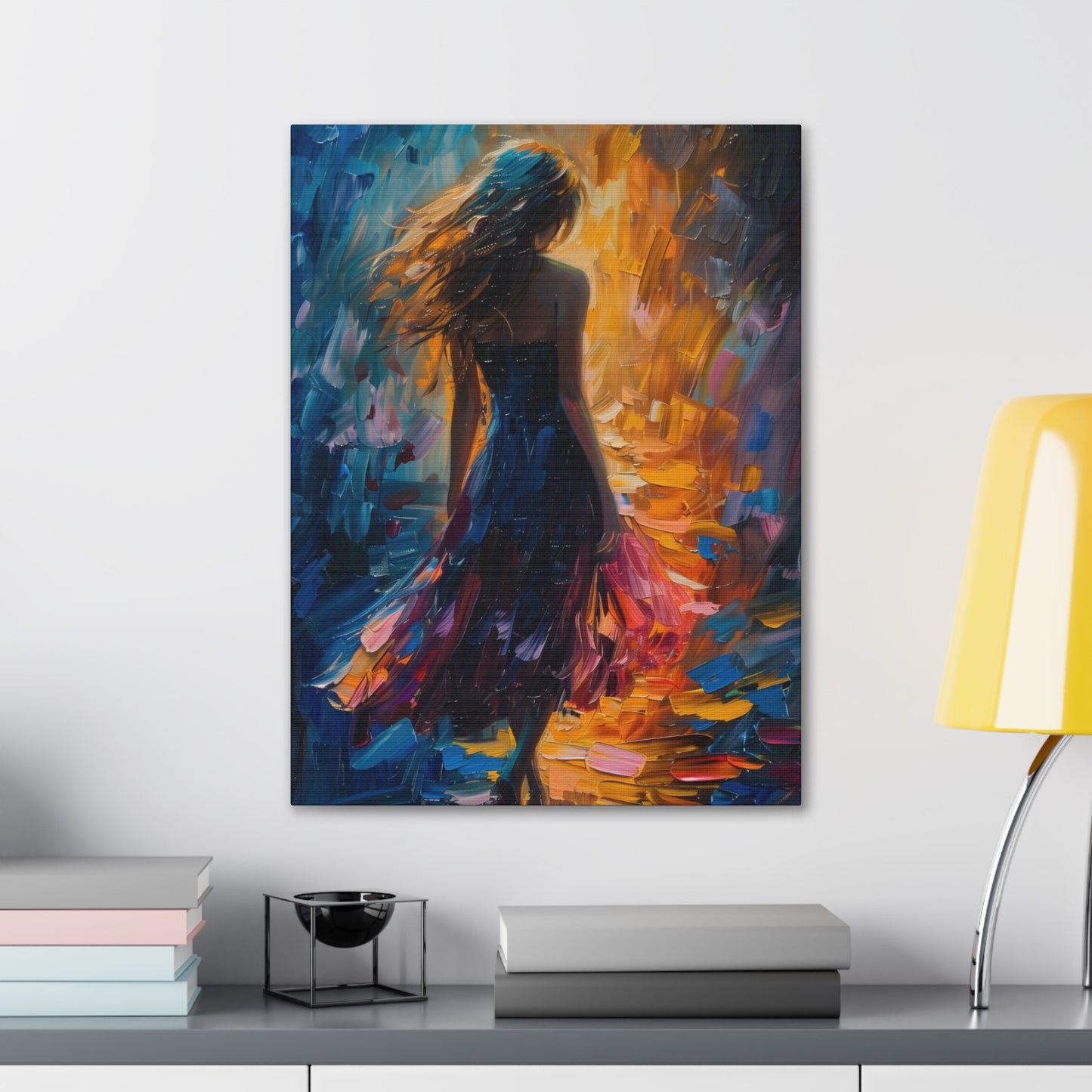 girl - Leonid Afremov Style Digital Print Canvas Gallery Wraps