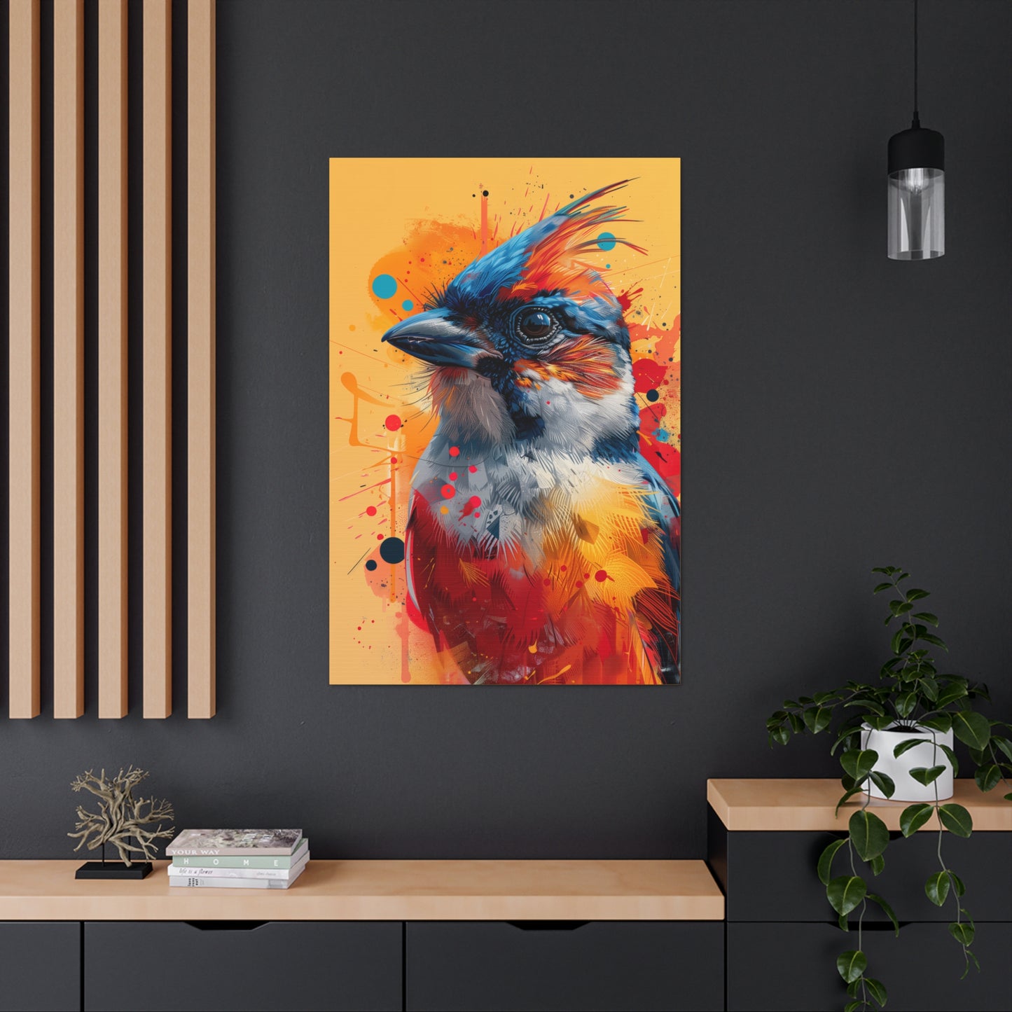 Bird - Abstract Illustration Canvas Gallery Wraps