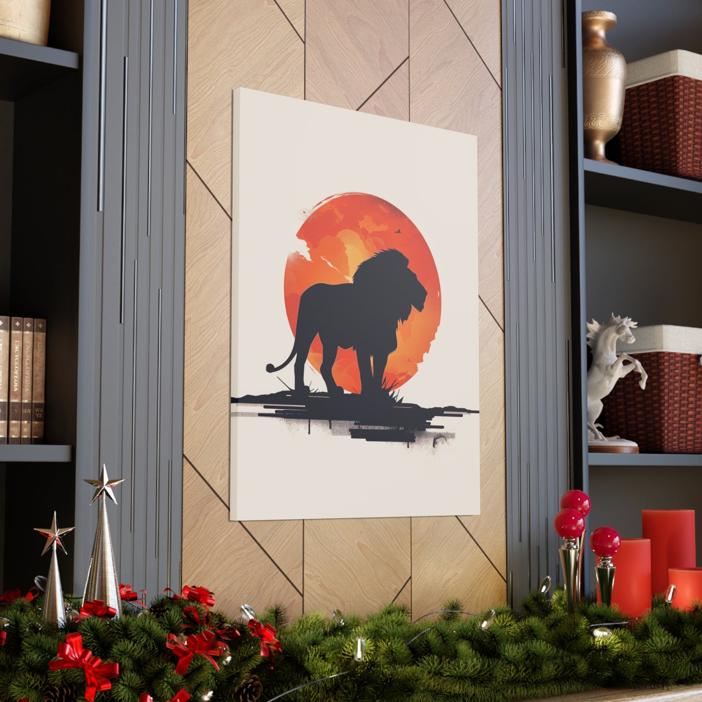 Lion Digital Illustration Canvas Gallery Wraps